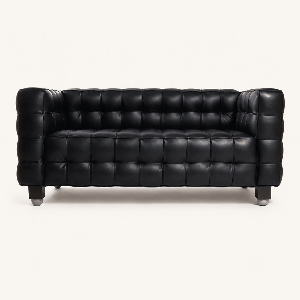 Josef Hoffmann Kubus Reproduction 2 Seater Sofa