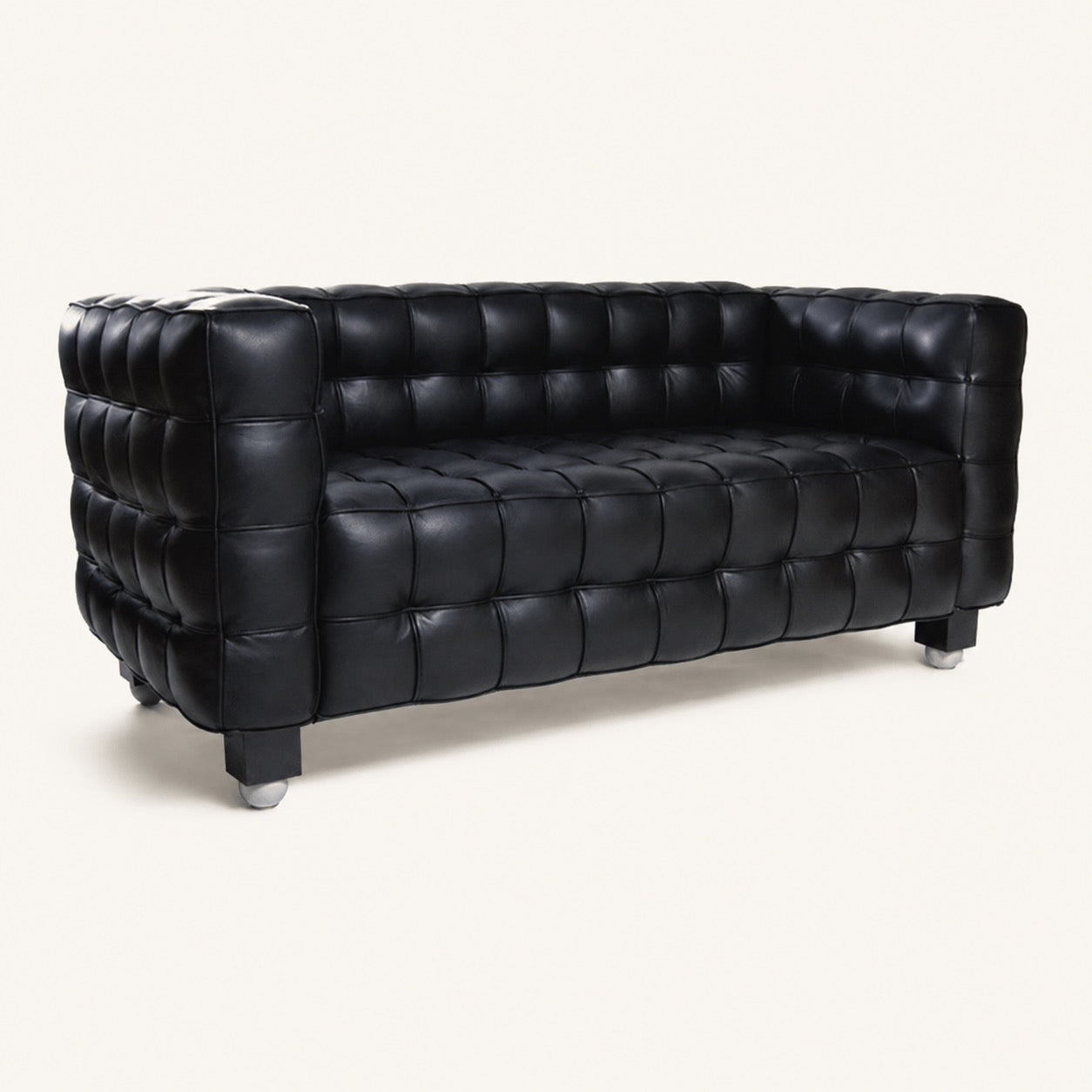 Josef Hoffmann Kubus Reproduction 2 Seater Sofa