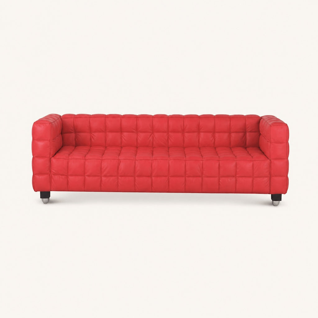 Josef Hoffmann Kubus Reproduction 3 Seater Sofa