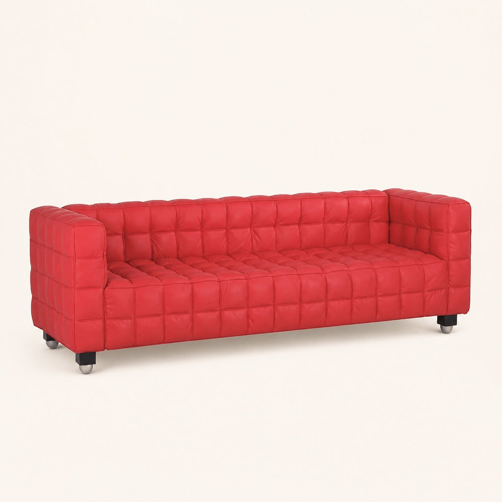 Josef Hoffmann Kubus Reproduction 3 Seater Sofa