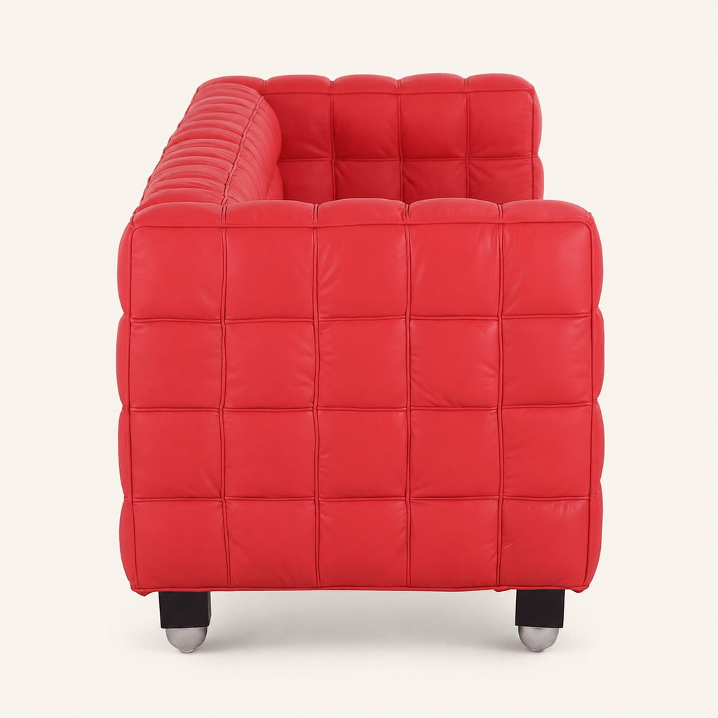 Josef Hoffmann Kubus Reproduction 3 Seater Sofa