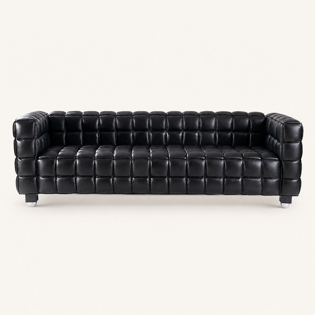 Josef Hoffmann Kubus Reproduction 3 Seater Sofa