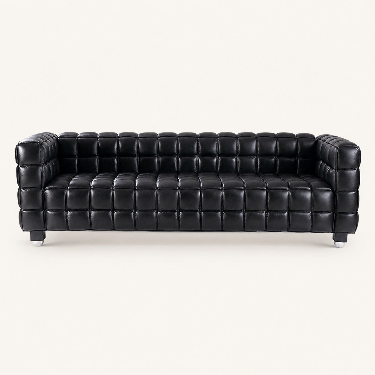 Josef Hoffmann Kubus Reproduction 3 Seater Sofa