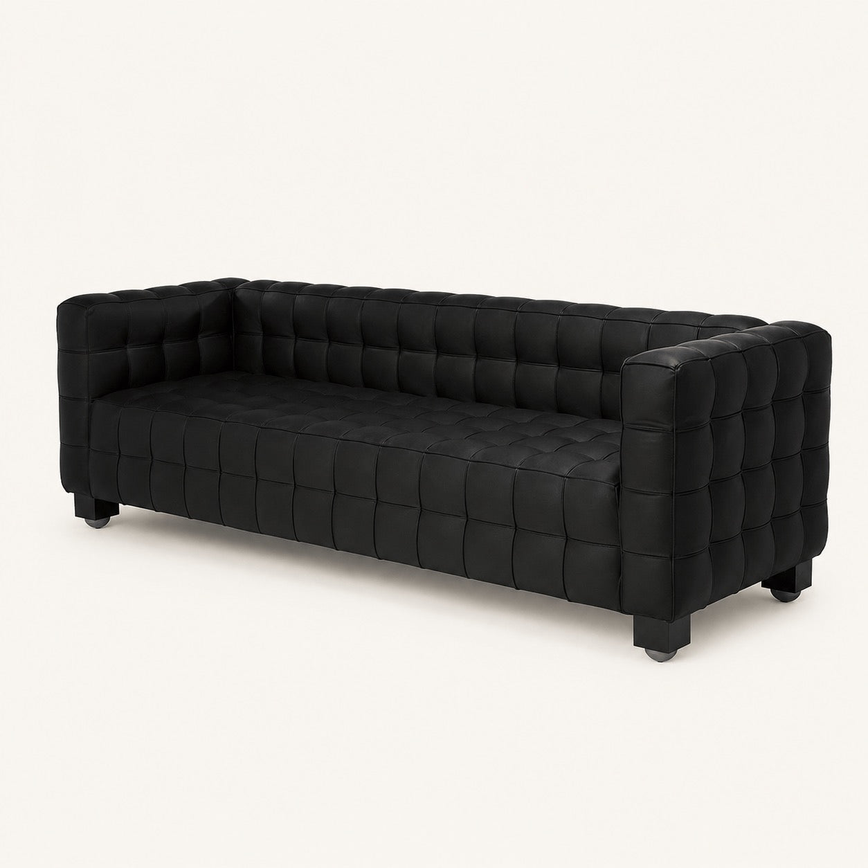 Josef Hoffmann Kubus Reproduction 3 Seater Sofa