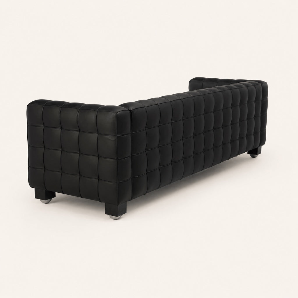 Josef Hoffmann Kubus Reproduction 3 Seater Sofa