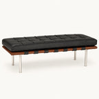 Mies van der Rohe Barcelona Reproduction 2 Seater Bench