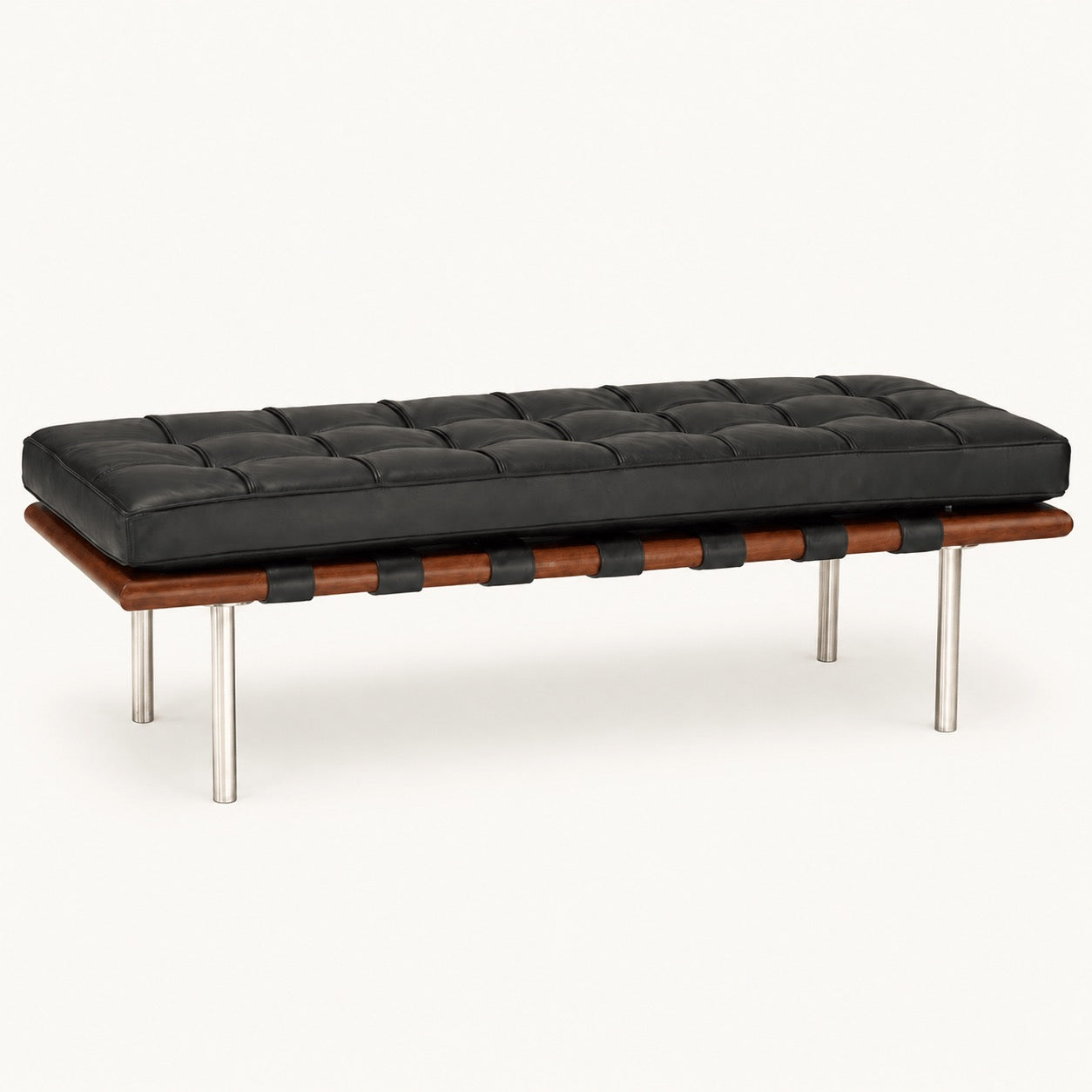 Mies van der Rohe Barcelona Reproduction 2 Seater Bench