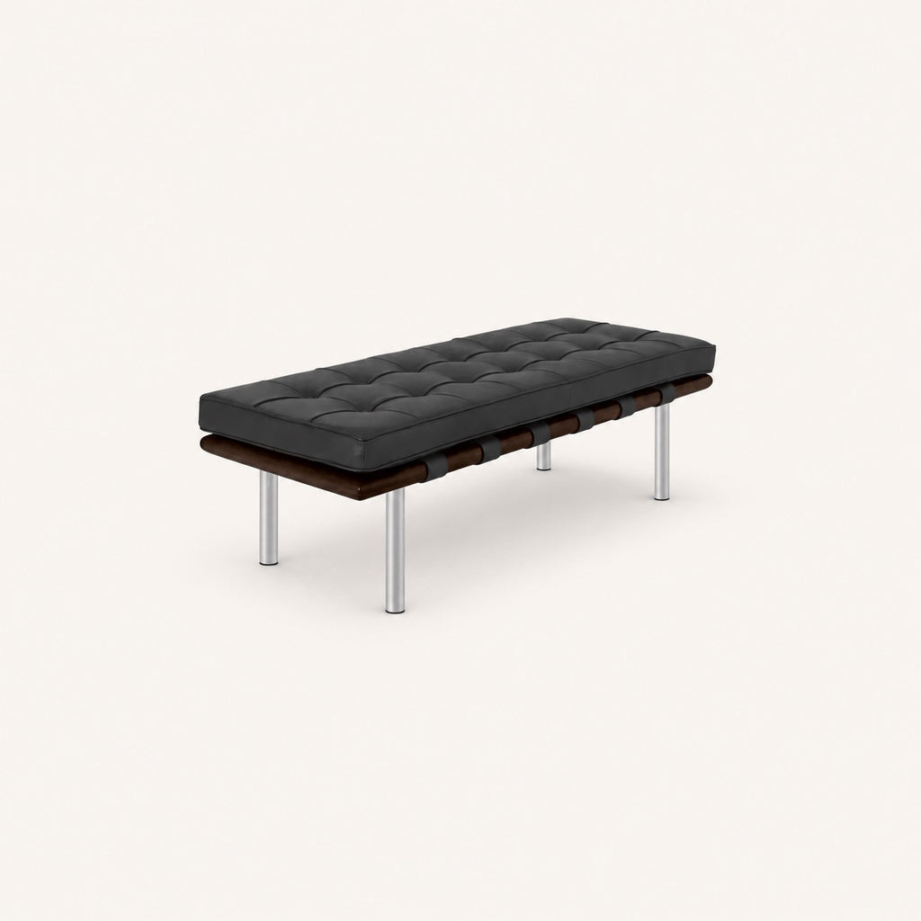 Mies van der Rohe Barcelona Reproduction 2 Seater Bench