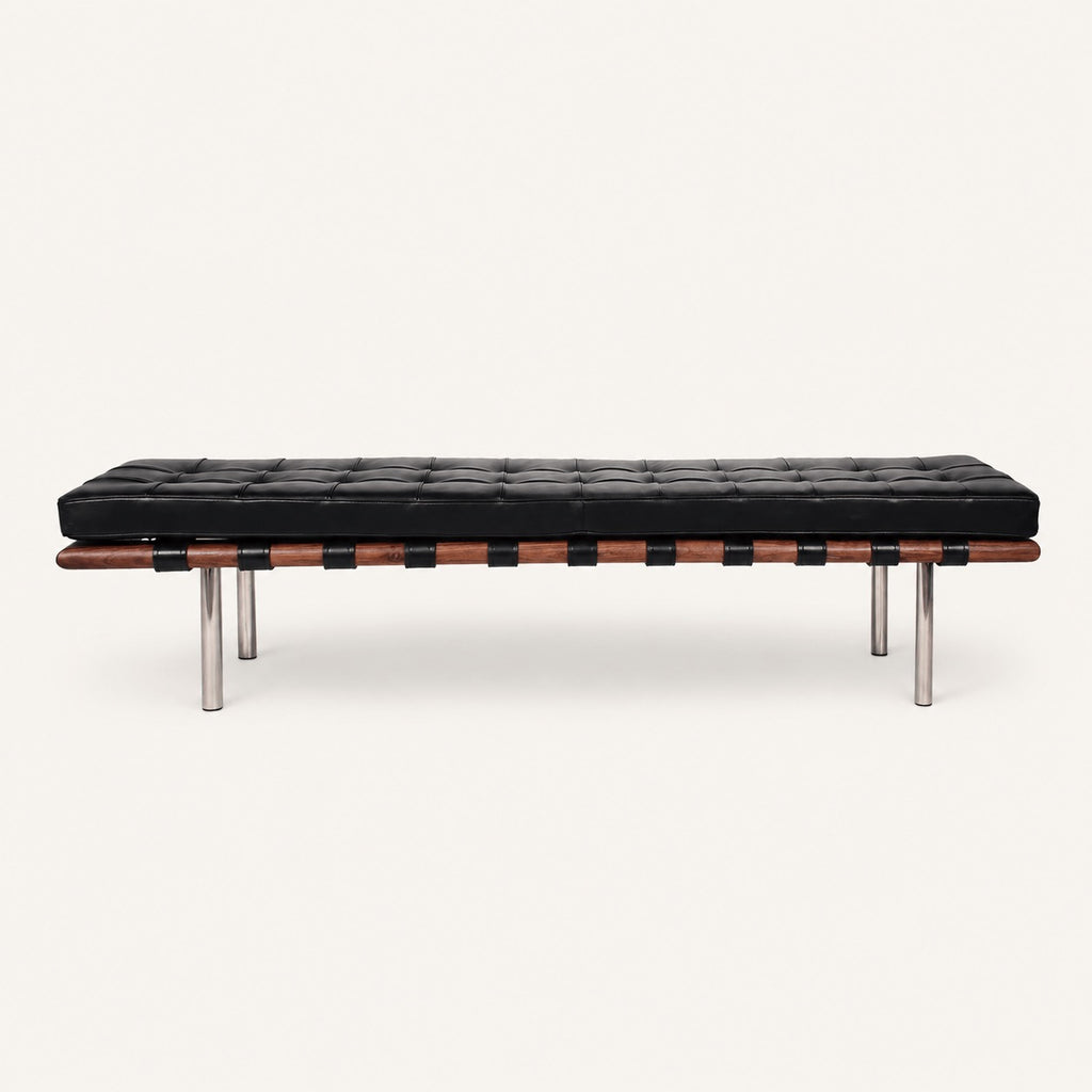 Mies van der Rohe Barcelona Reproduction 3 Seater Bench
