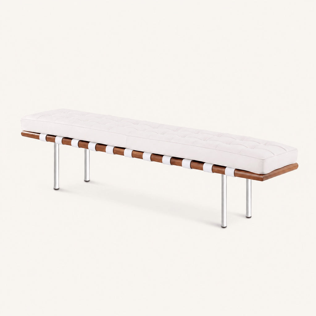 Mies van der Rohe Barcelona Reproduction 3 Seater Bench