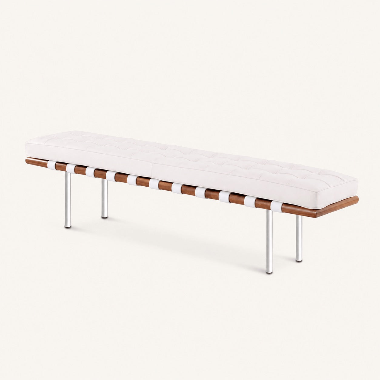 Mies van der Rohe Barcelona Reproduction 3 Seater Bench