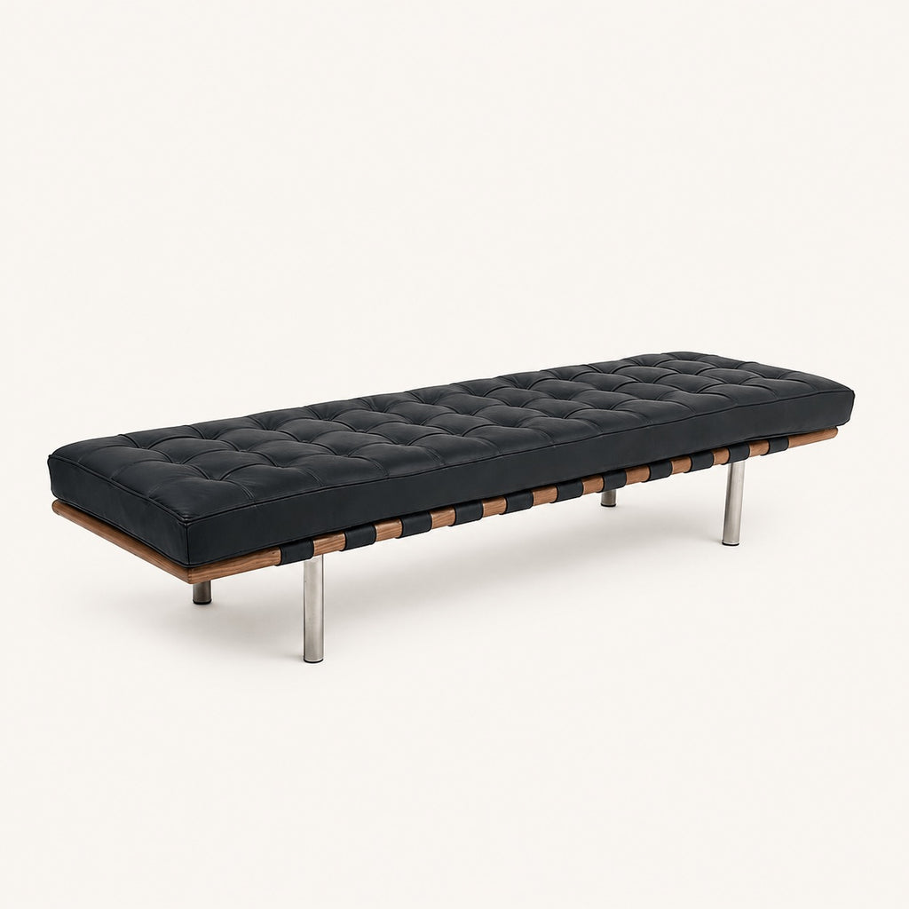 Mies van der Rohe Barcelona Reproduction 3 Seater Bench
