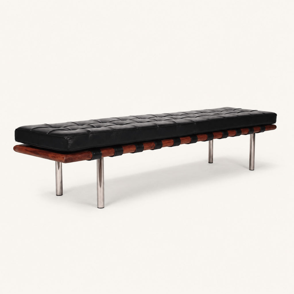 Mies van der Rohe Barcelona Reproduction 3 Seater Bench