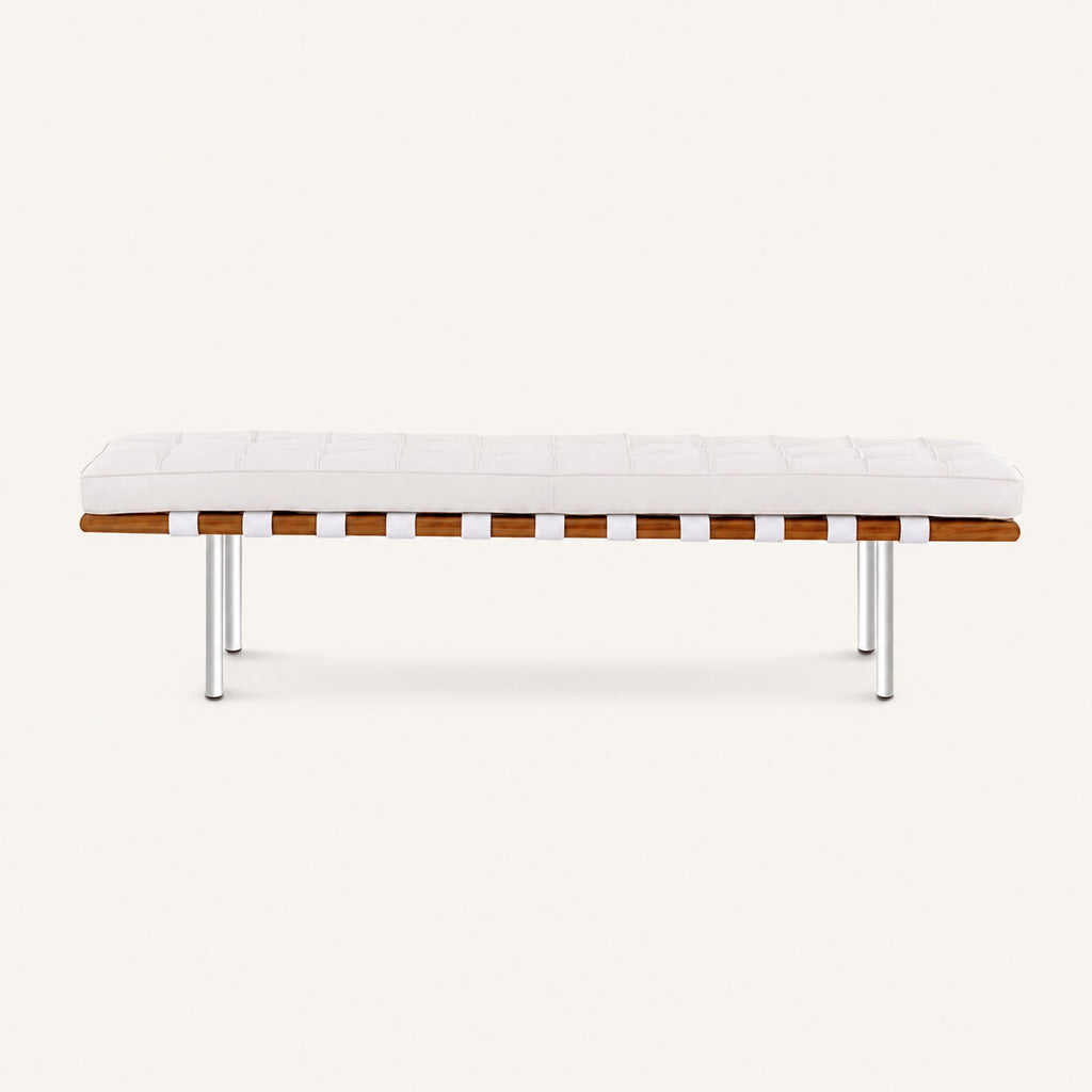 Mies van der Rohe Barcelona Reproduction 3 Seater Bench