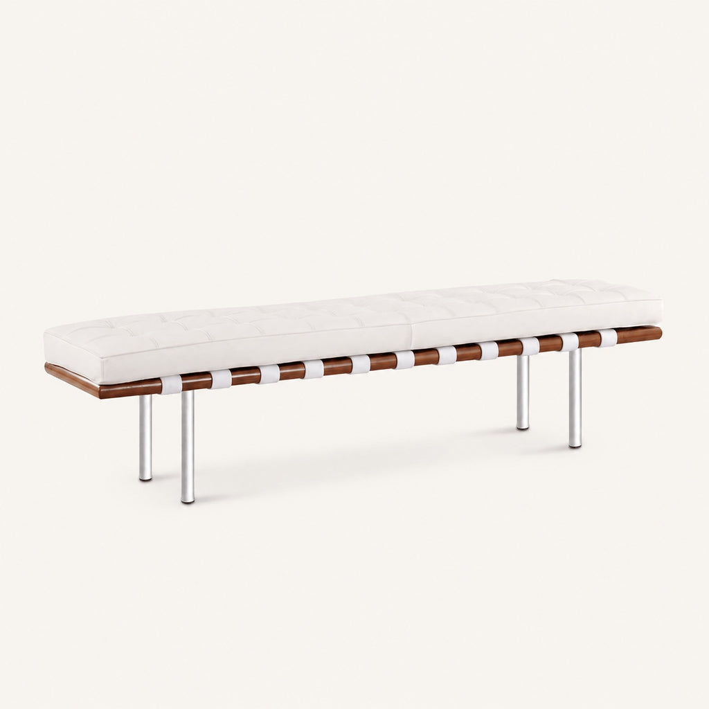 Mies van der Rohe Barcelona Reproduction 3 Seater Bench