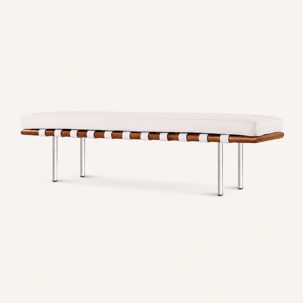 Mies van der Rohe Barcelona Reproduction 3 Seater Bench