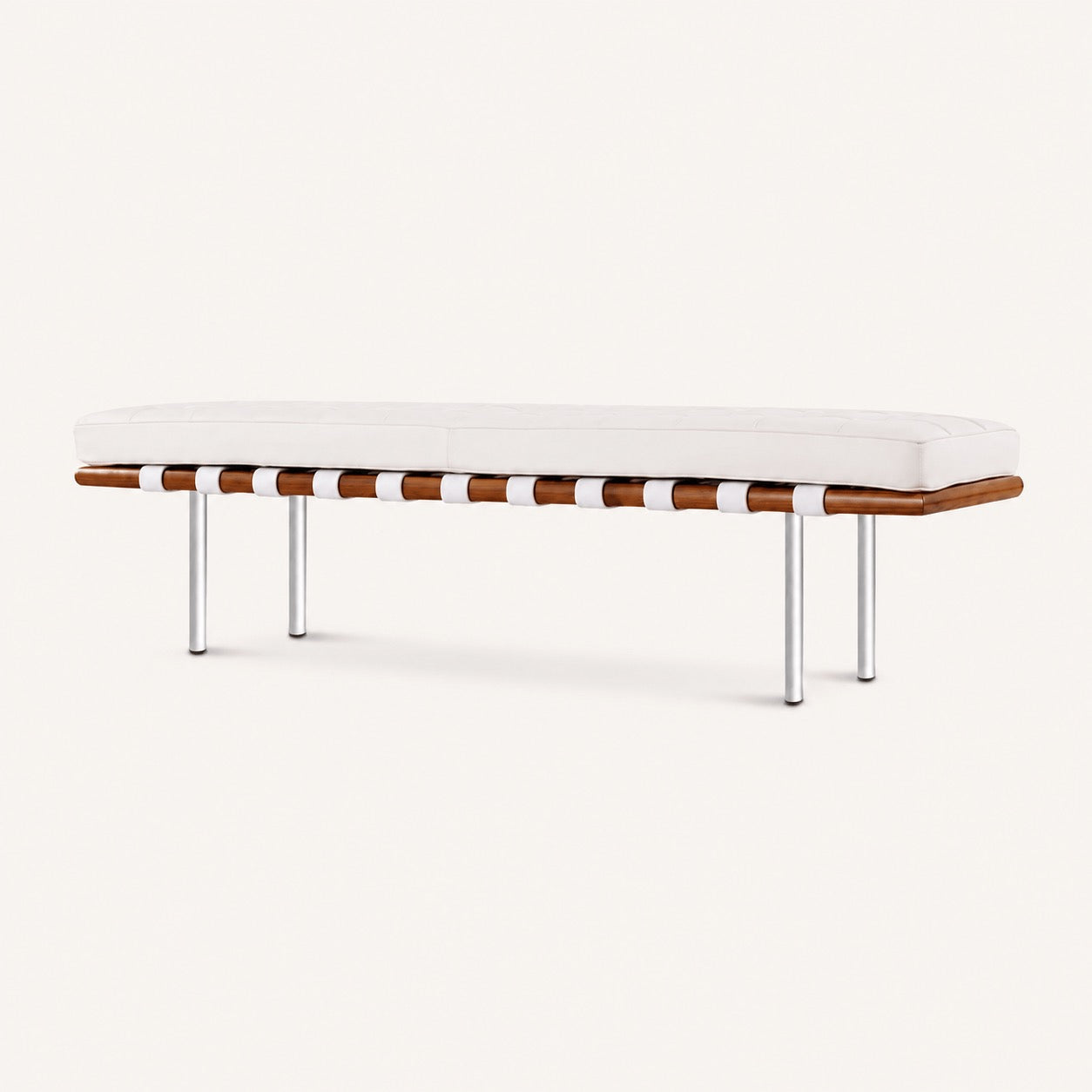 Mies van der Rohe Barcelona Reproduction 3 Seater Bench