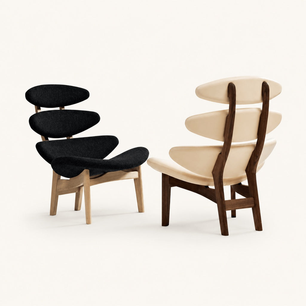 Poul M. Volther Corona Reproduction Lounge Chair - Wood Frame