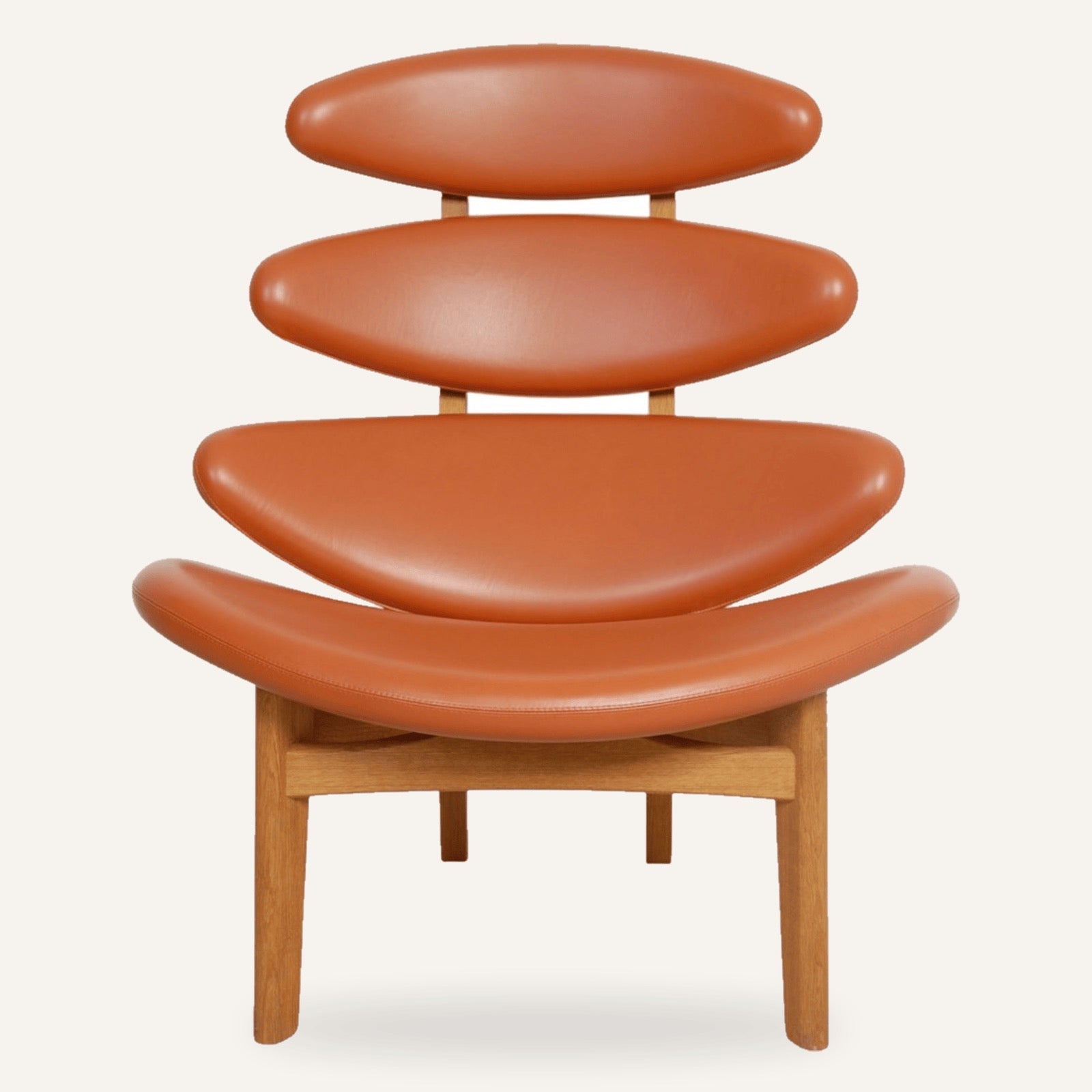 Poul M. Volther Corona Reproduction Lounge Chair - Wood Frame
