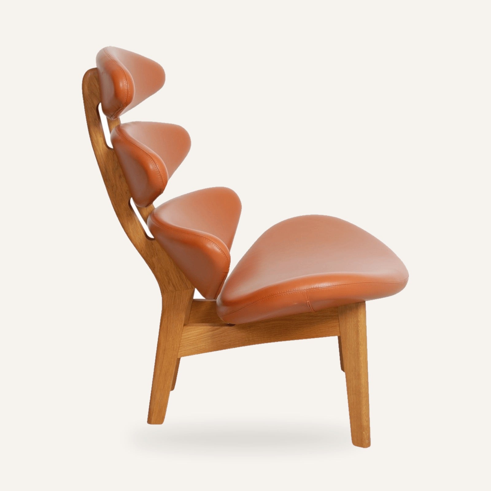 Poul M. Volther Corona Reproduction Lounge Chair - Wood Frame