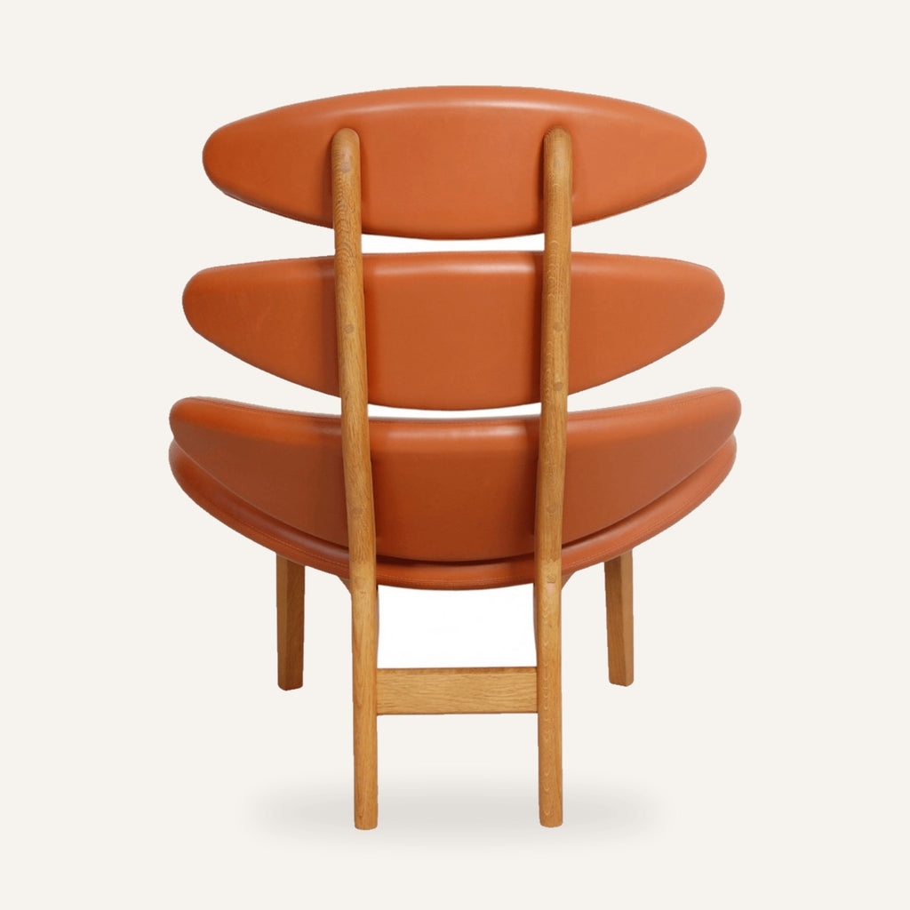 Poul M. Volther Corona Reproduction Lounge Chair - Wood Frame