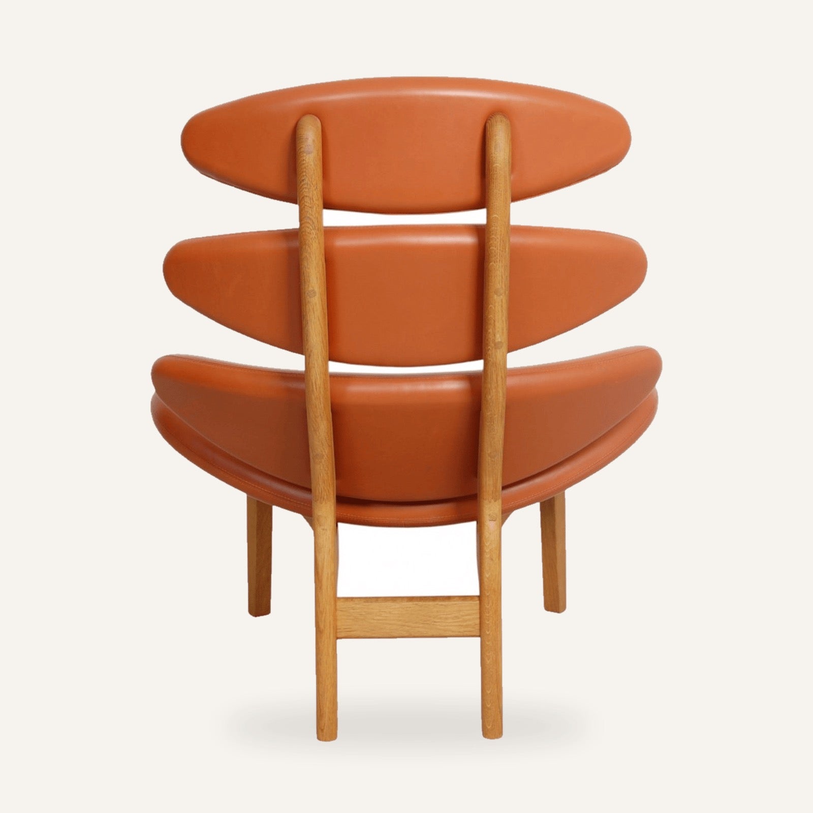 Poul M. Volther Corona Reproduction Lounge Chair - Wood Frame