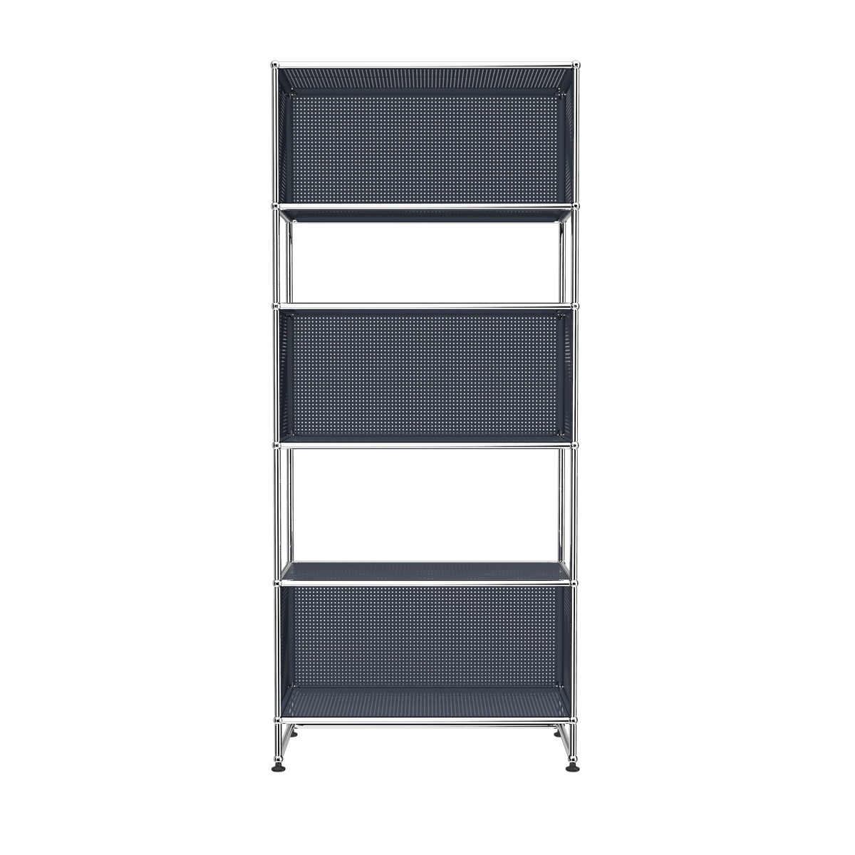 Modular Perforated Shelving 787 in Anthracite
