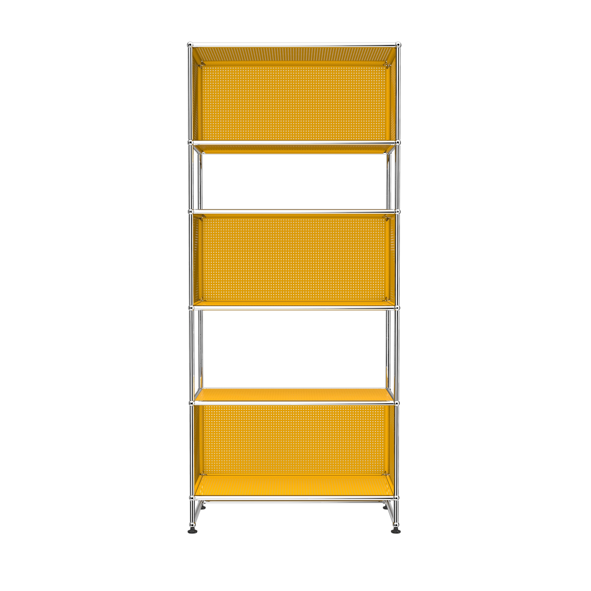 Modular Perforated Shelving 787 in Golden Yellow