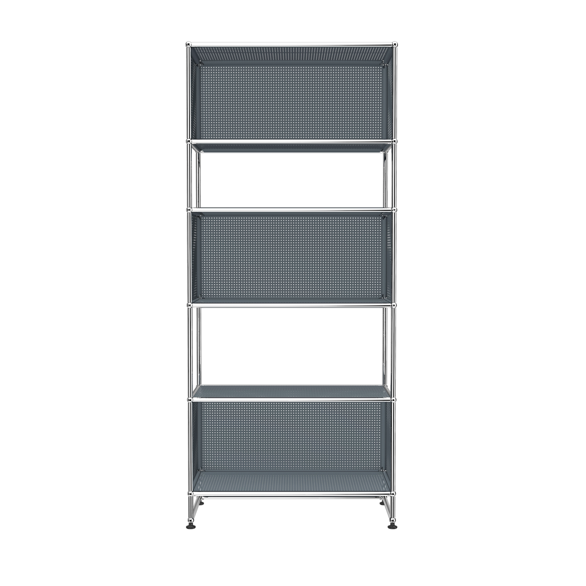Modular Perforated Shelving 787 in Mid Grey