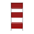 Modular Perforated Shelving 787 in Ruby Red