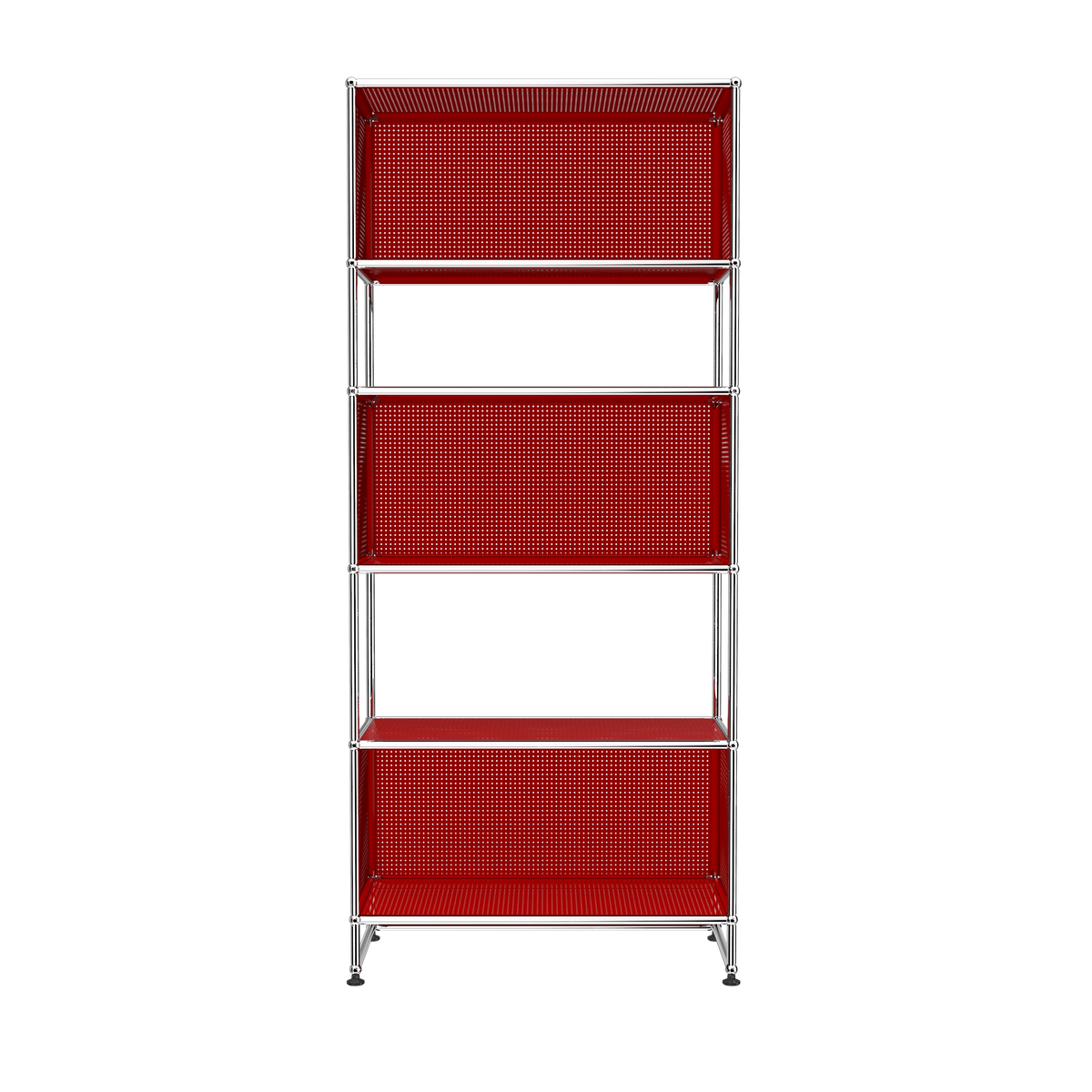 Modular Perforated Shelving 787 in Ruby Red