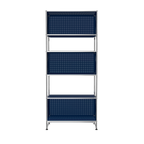 Modular Perforated Shelving 787 in Steel Blue