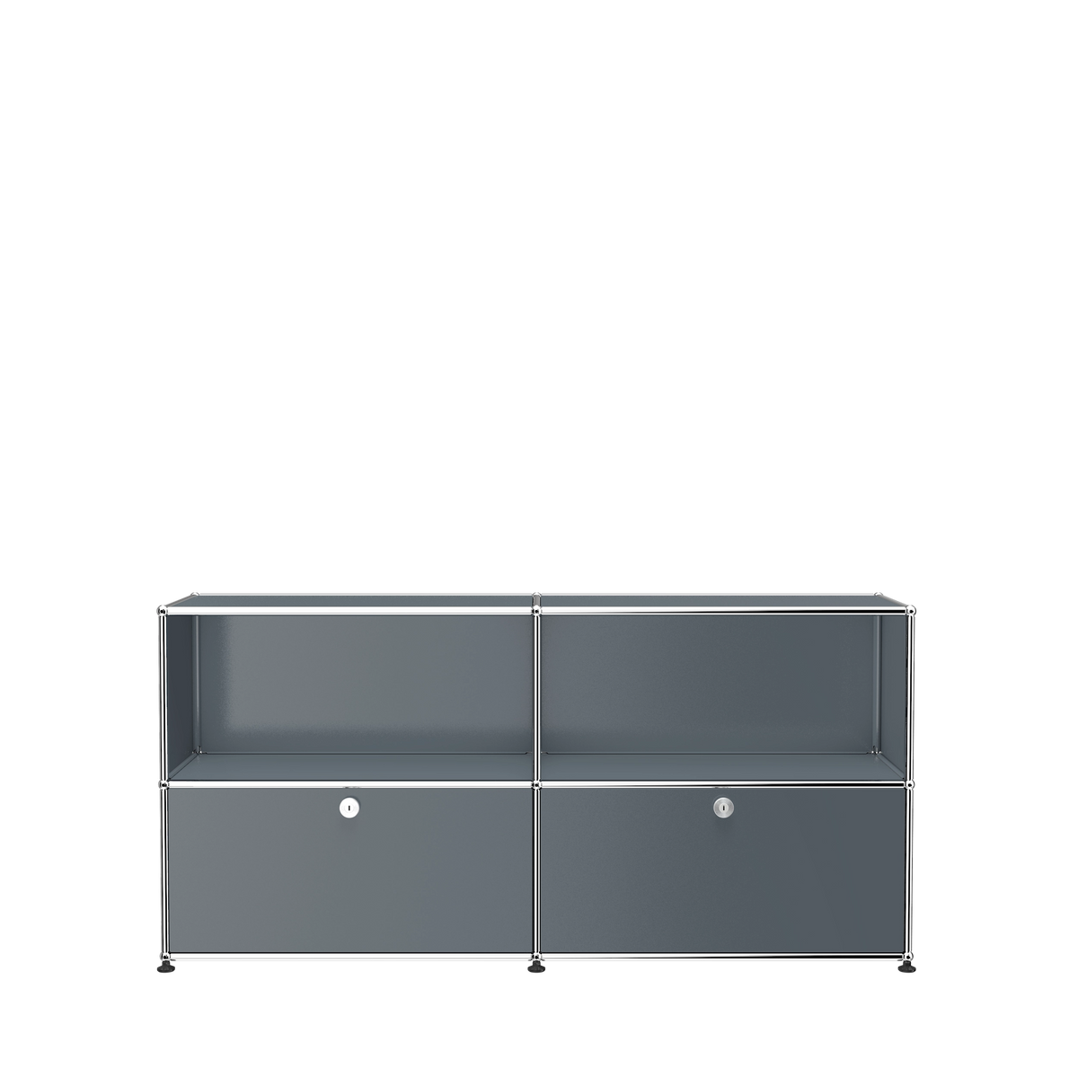 Modular Credenza 1524 Two Door in Mid Grey
