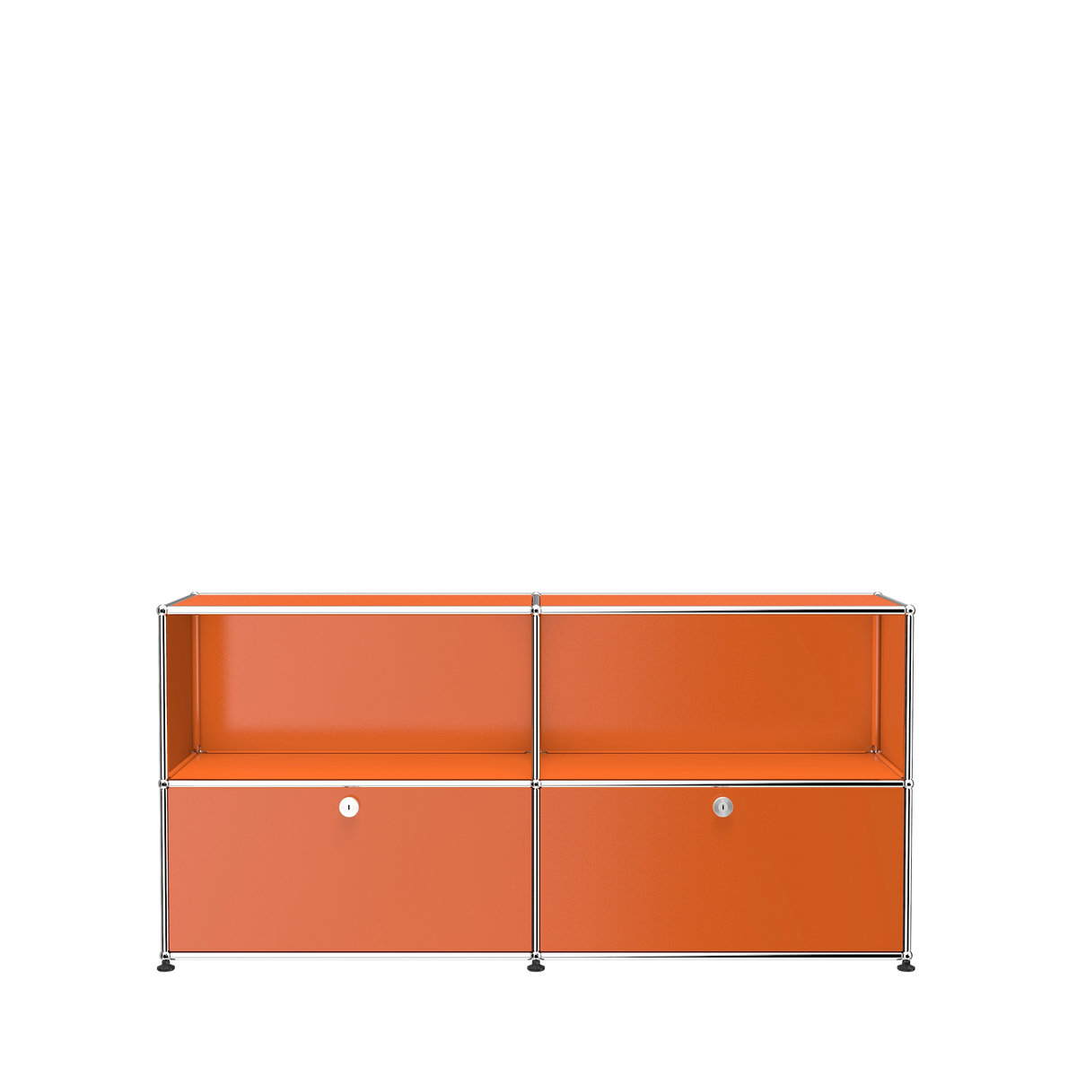 Modular Credenza 1524 Two Door in Pure Orange