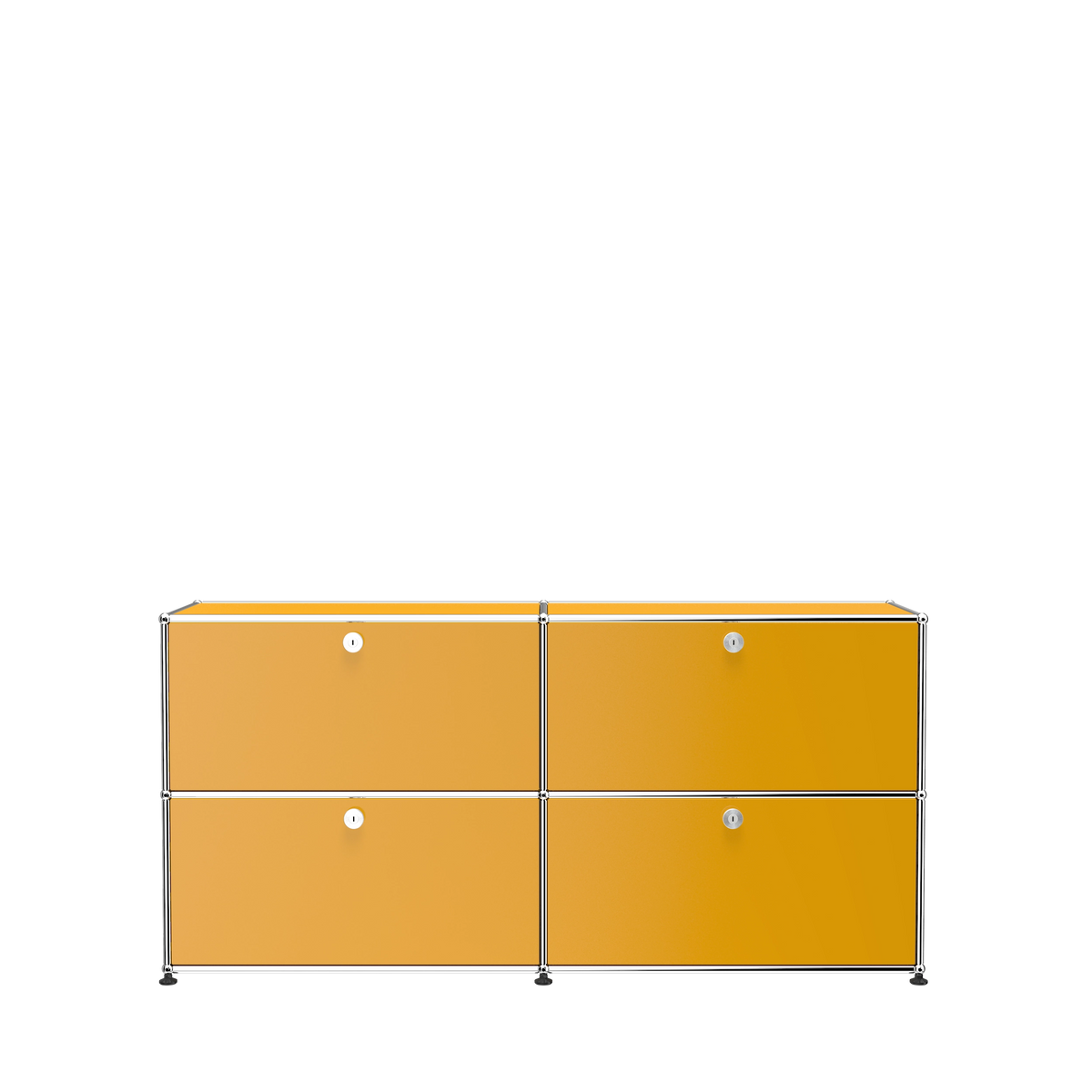 Modular Credenza 1524 Four Door in Golden Yellow