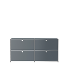 Modular Credenza 1524 Four Door in Mid Grey