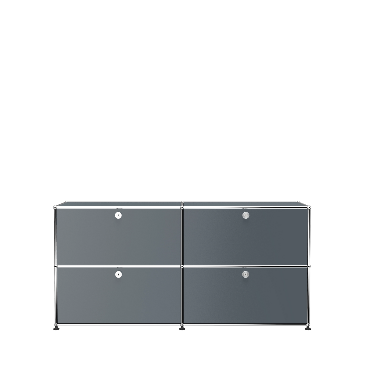 Modular Credenza 1524 Four Door in Mid Grey