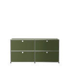 Modular Credenza 1524 Four Door in Olive Green
