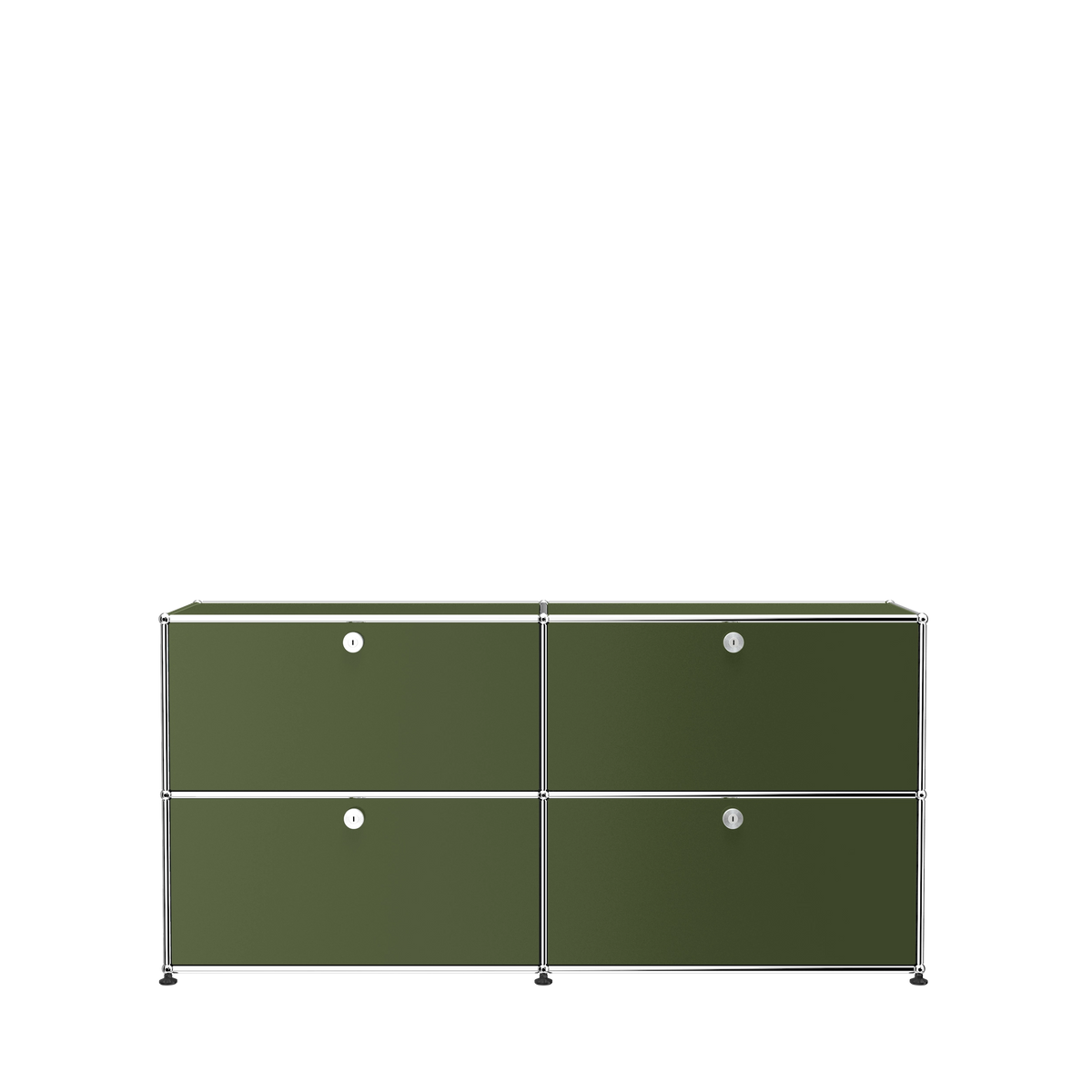 Modular Credenza 1524 Four Door in Olive Green