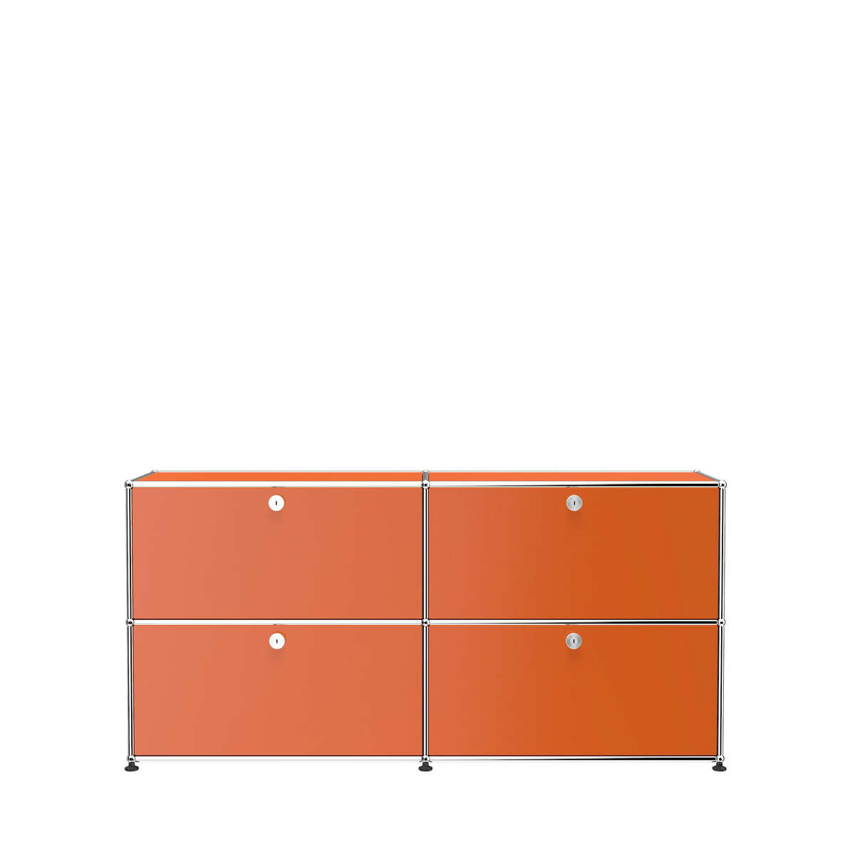 Modular Credenza 1524 Four Door in Pure Orange