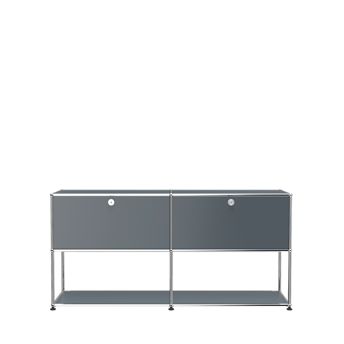 Modular Credenza 1524 Open in Mid Grey