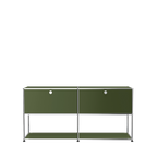 Modular Credenza 1524 Open in Olive Green