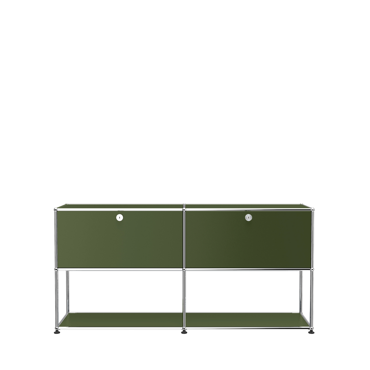 Modular Credenza 1524 Open in Olive Green