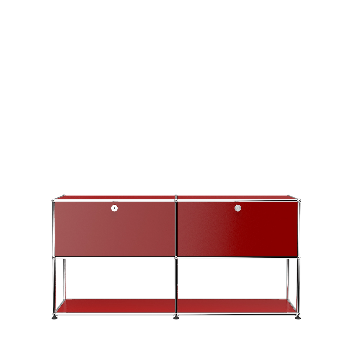 Modular Credenza 1524 Open in Ruby Red