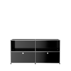 Modular File Credenza 1524 Two Door in Graphite Black