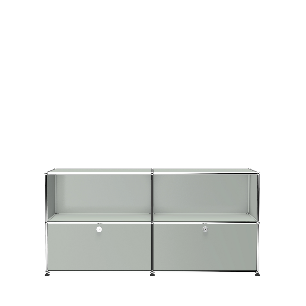 Modular File Credenza 1524 Two Door in Light Grey