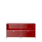 Modular File Credenza 1524 Two Door in Ruby Red