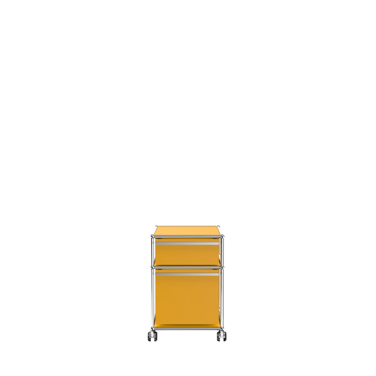 Modular Pedestal 432 Two Drawer in Golden Yellow
