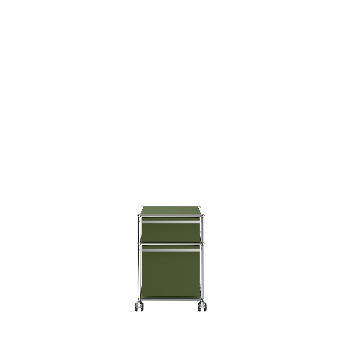 Modular Pedestal 432 Two Drawer in Olive Green