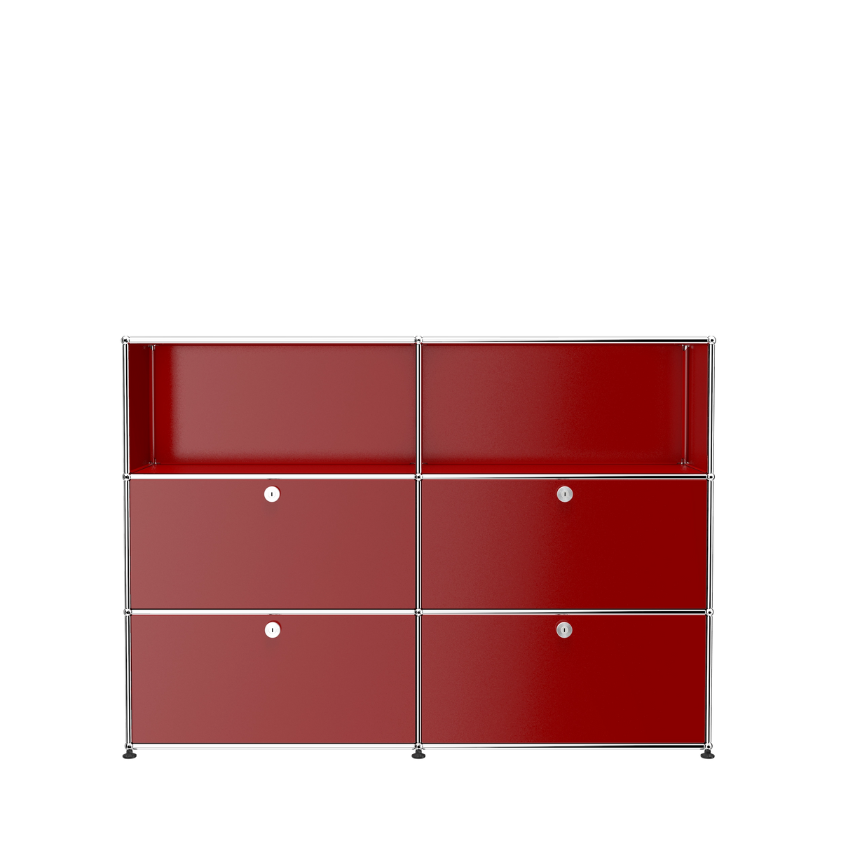 Modular Tall File Storage 1524 in Ruby Red